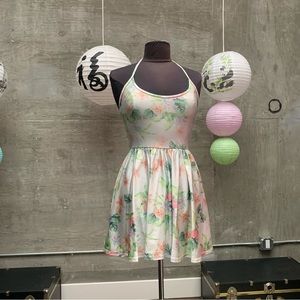 American Apparel Flamingo Print Skater Dress